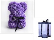 25cm Cute Flower Rose Bear Handmade Valentines Day 2020 Gift