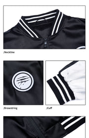 Men's Casual Scratch Badge Baseball Jacket