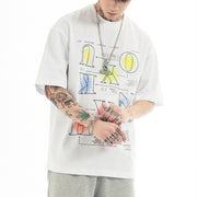 Men's Fashion Wear Loose Short-sleeved T-shirt Cotton