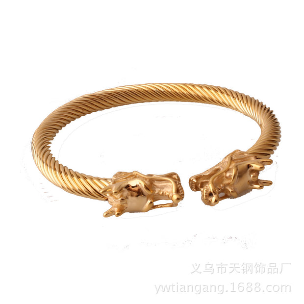 Stainless Steel Wire Rope Faucet Open-ended Bracelet