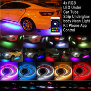 Car Underglow Light Flexible Strip LED Underbody Lights Remote APP Control Car Led Neon Light RGB Decorative Atmosphere Lamp