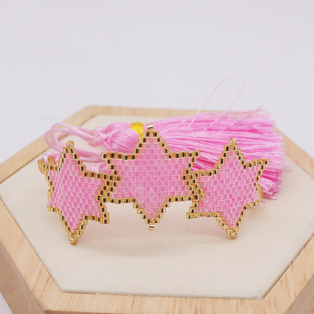 Bohemian Hand-woven Hexagonal Tassel Bracelet