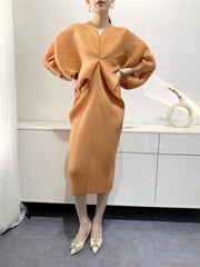 Pleated Skirt Younger Fashion Loose Large Size Mid-length Pleated
