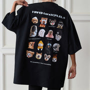 Puppy Fun Pattern Knitted Cotton Short Sleeves