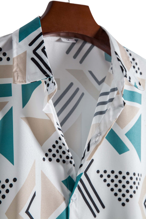 Large Size Men's Casual Fashion 3D Digital Printing Short Sleeve Shirt