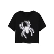 Retro Design Sense Couple Spider Flocking Top