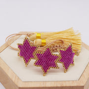 Bohemian Hand-woven Hexagonal Tassel Bracelet